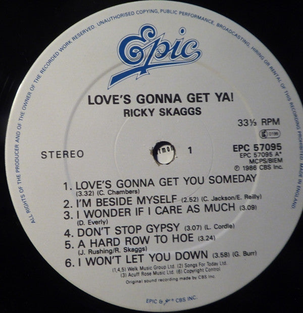 Ricky Skaggs : Love's Gonna Get Ya! (LP, Album)