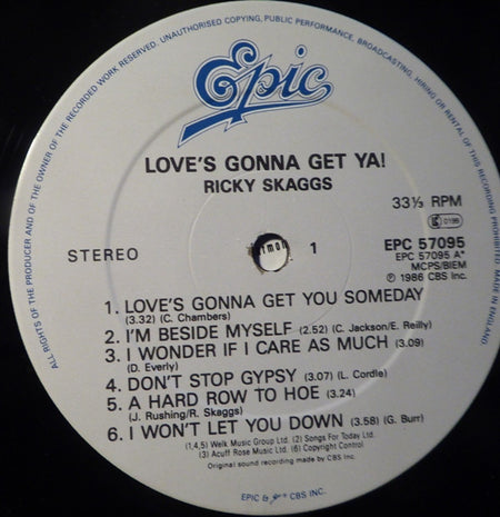 Ricky Skaggs : Love's Gonna Get Ya! (LP, Album)