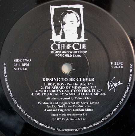 Culture Club : Kissing To Be Clever (LP, Album)