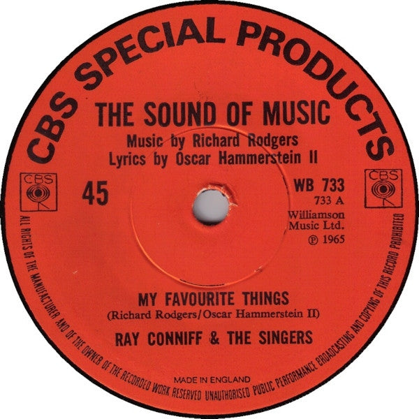 Ray Conniff & The Singers* / Doris Day : My Favourite Things / Do, Re, Mi (7", Single, Promo)