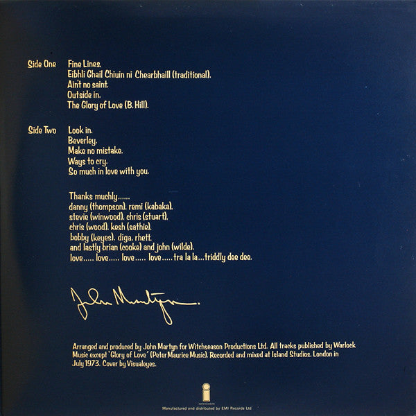 John Martyn : Inside Out (LP, Album, RE, Ora)