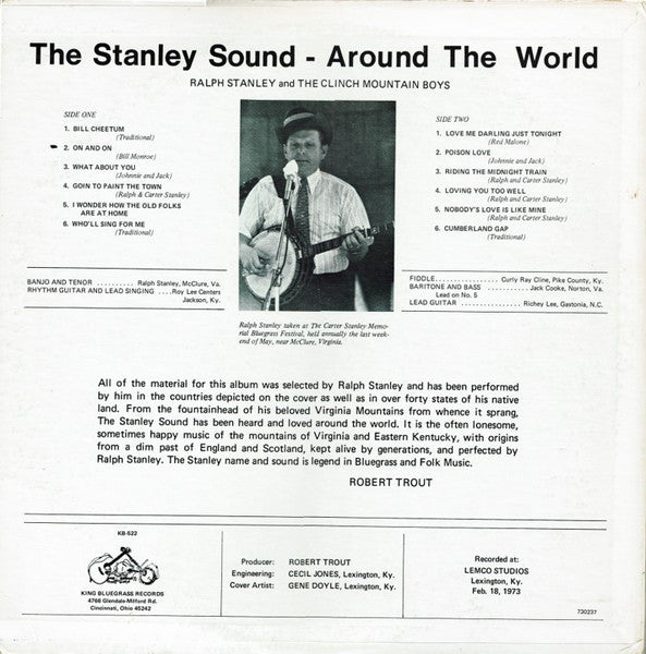 Ralph Stanley And The Clinch Mountain Boys : The Stanley Sound Around The World (LP, Album)