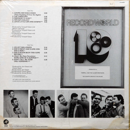 Tompall Glaser & The Glaser Brothers : Vocal Group Of The Decade (LP, Wad)