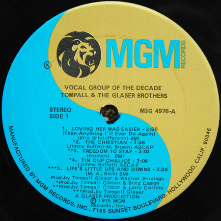 Tompall Glaser & The Glaser Brothers : Vocal Group Of The Decade (LP, Wad)