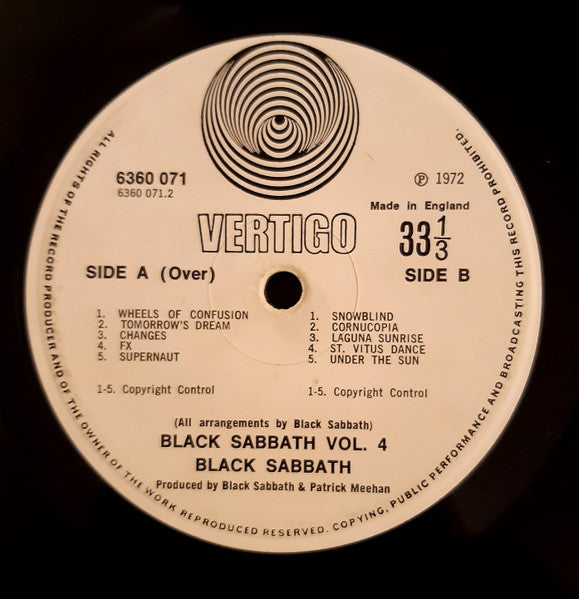 Black Sabbath : Black Sabbath Vol 4 (LP, Album, 2nd)