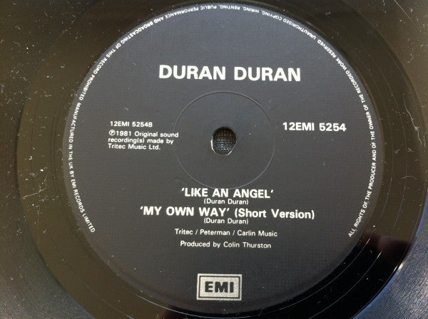 Duran Duran : My Own Way (12", Single, RE, Bla)