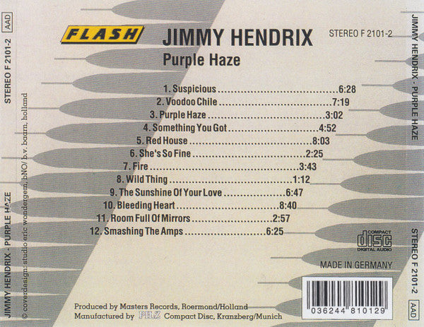 Jimi Hendrix : Purple Haze (CD, Comp)