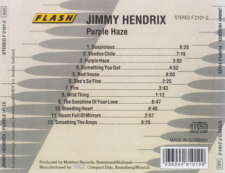 Jimi Hendrix : Purple Haze (CD, Comp)