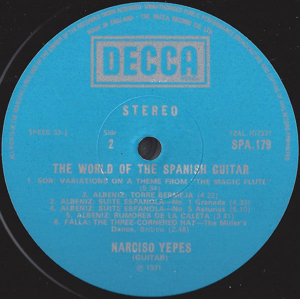 Narciso Yepes : The World Of The Spanish Guitar (LP)