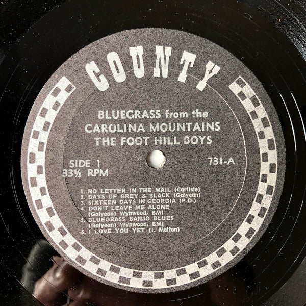 Foot Hill Boys : Bluegrass In The Carolina Mountains (LP, Album)