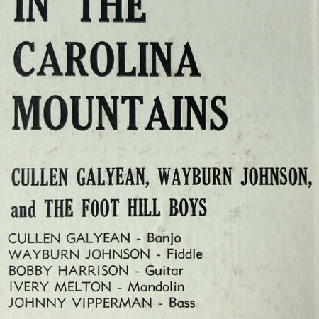 Foot Hill Boys : Bluegrass In The Carolina Mountains (LP, Album)