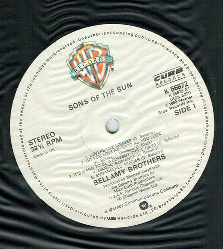 Bellamy Brothers : Sons Of The Sun (LP, Album)