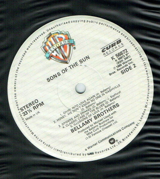 Bellamy Brothers : Sons Of The Sun (LP, Album)