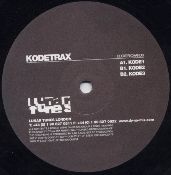 Eddie Richards : Kodetrax (12")