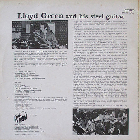 Lloyd Green : Lloyd Green And His Steel Guitar (LP, Album)