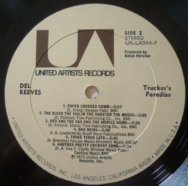 Del Reeves : Trucker's Paradise (LP, Album)