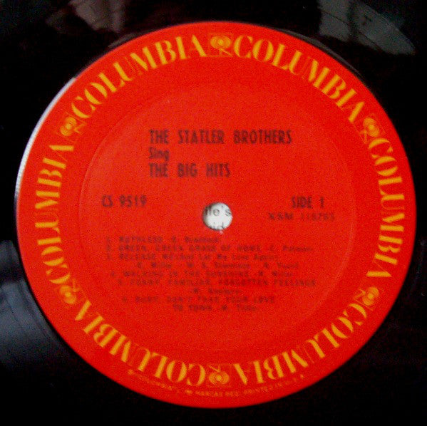 The Statler Brothers : Sing The Big Hits (LP, Album, RE)