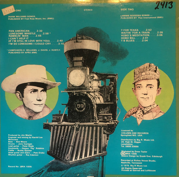 Boxcar Willie : Boxcar Willie Sings Hank Williams & Jimmie Rodgers (LP, Album, 180)