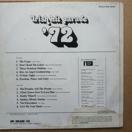 Various : Irish Hit Parade '72 (LP, Comp)