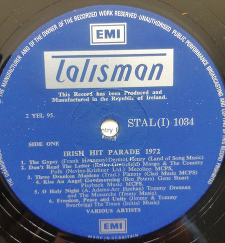 Various : Irish Hit Parade '72 (LP, Comp)