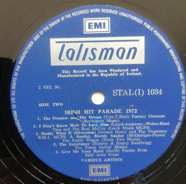 Various : Irish Hit Parade '72 (LP, Comp)