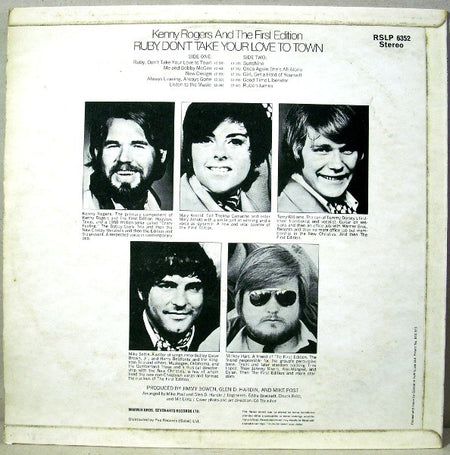 Kenny Rogers & The First Edition : Ruby, Don't Take Your Love To Town (LP, Album)