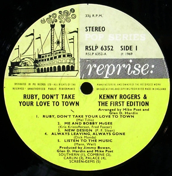 Kenny Rogers & The First Edition : Ruby, Don't Take Your Love To Town (LP, Album)