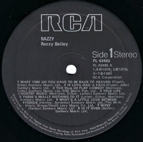 Razzy Bailey : Razzy (LP, Album)
