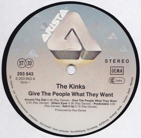 The Kinks : Give The People What They Want (LP, Album)