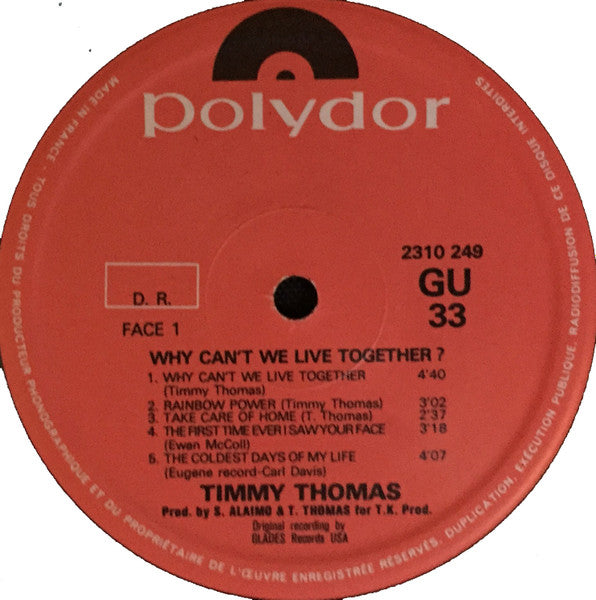Timmy Thomas : Why Can't We Live Together (LP, Album)