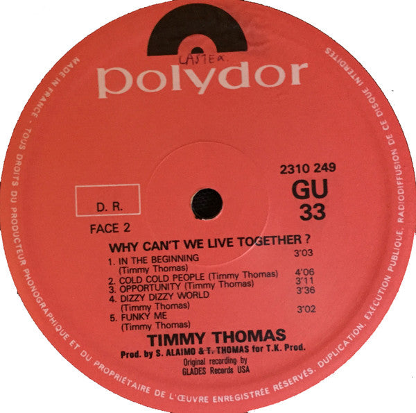 Timmy Thomas : Why Can't We Live Together (LP, Album)