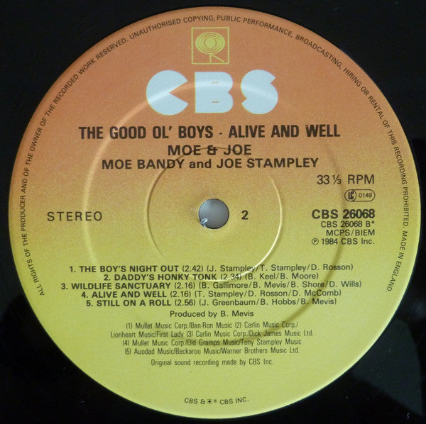 Moe Bandy & Joe Stampley : The Good Ol' Boys - Alive And Well (LP, Album)