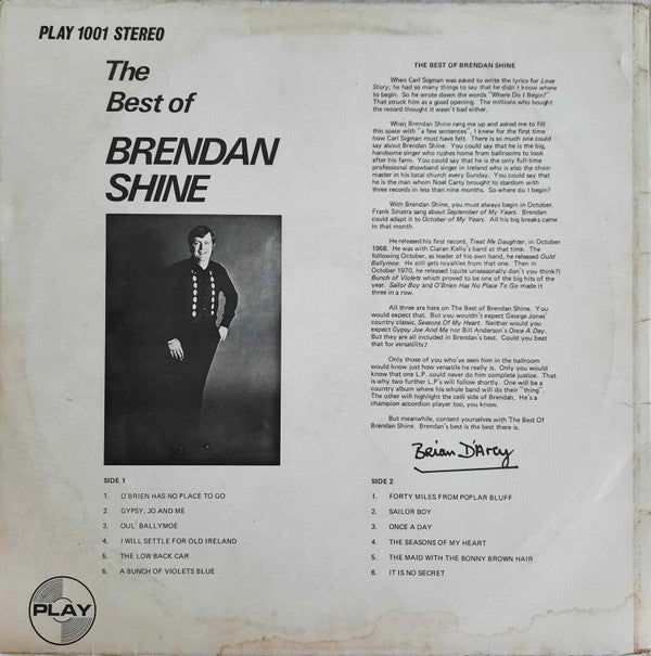 Brendan Shine : The Best Of Brendan Shine (LP, Album)