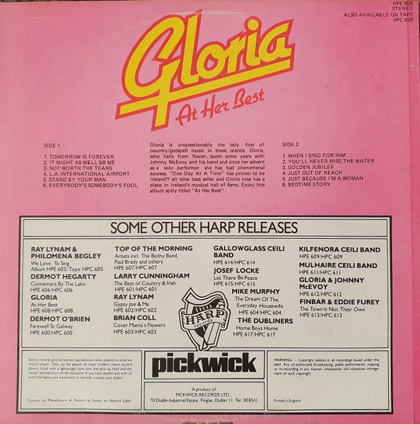 Gloria : Gloria At Her Best (LP, Comp)