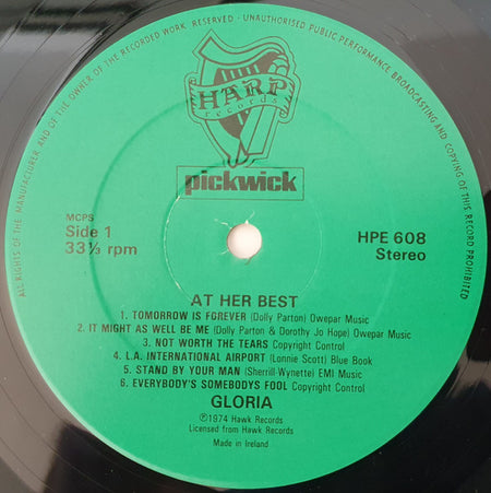 Gloria : Gloria At Her Best (LP, Comp)