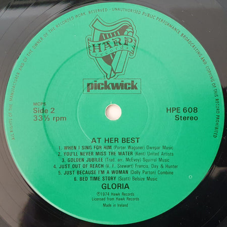 Gloria : Gloria At Her Best (LP, Comp)
