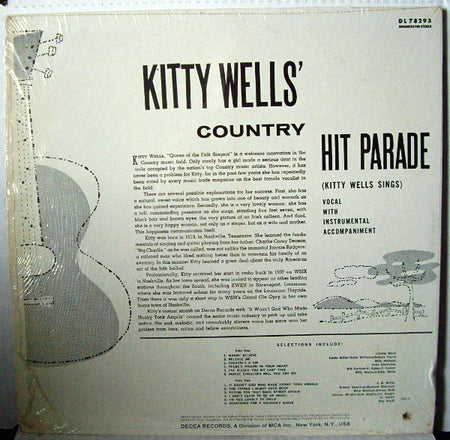 Kitty Wells : Kitty Wells' Country Hit Parade (LP, RE, Enh)