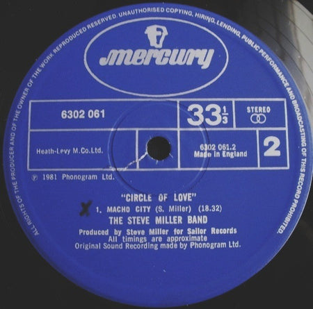 The Steve Miller Band* : Circle Of Love (LP, Album)