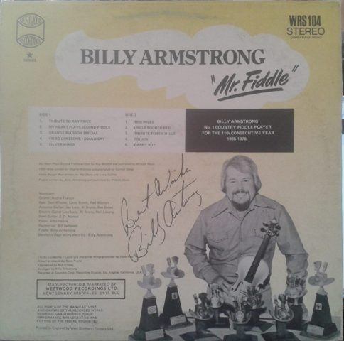 Billy Armstrong : Mr Fiddle (LP, Album)