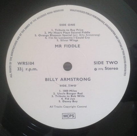 Billy Armstrong : Mr Fiddle (LP, Album)