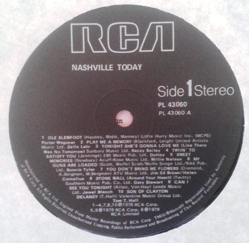 Various : Nashville Today (LP, Comp)