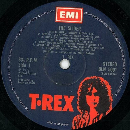 T. Rex : The Slider (LP, Album)