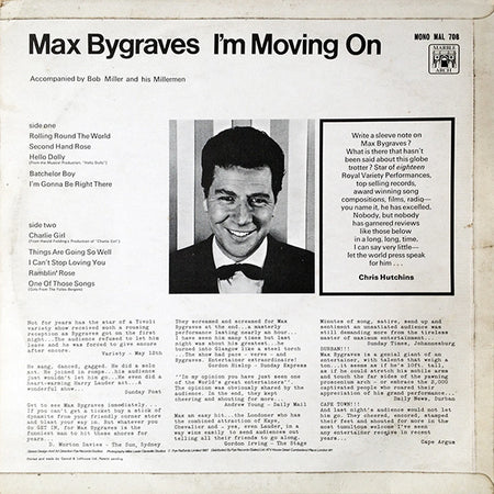 Max Bygraves : I'm Moving On (LP, Album, Mono)
