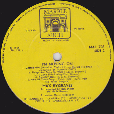 Max Bygraves : I'm Moving On (LP, Album, Mono)