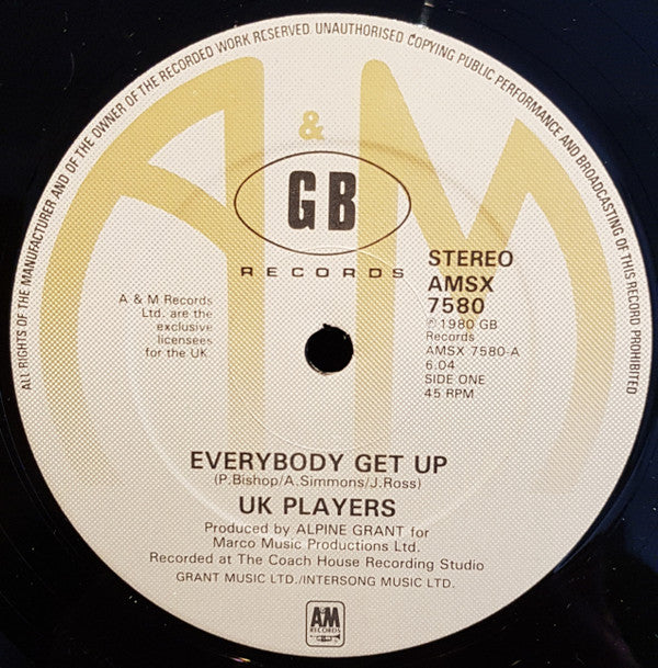UK Players : Everybody Get Up / Rivers (12")