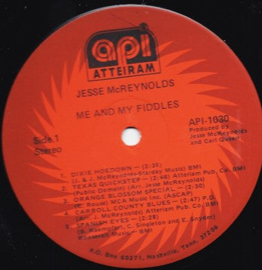 Jesse McReynolds : Me And My Fiddles (LP, Album)
