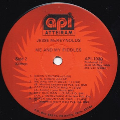Jesse McReynolds : Me And My Fiddles (LP, Album)
