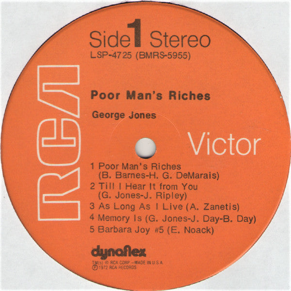 George Jones (2) : Poor Man's Riches (LP)
