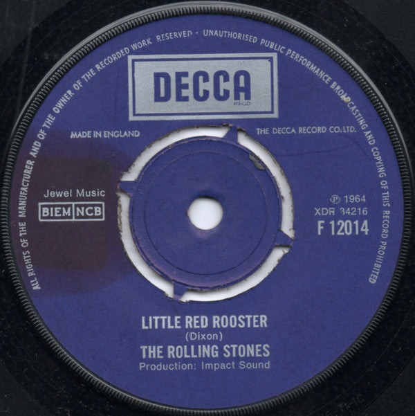 The Rolling Stones : Little Red Rooster / Off The Hook (7", Single, RE)