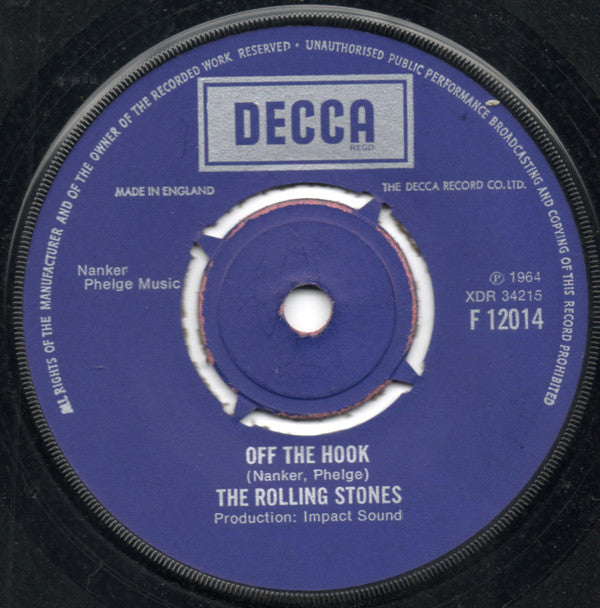 The Rolling Stones : Little Red Rooster / Off The Hook (7", Single, RE)
